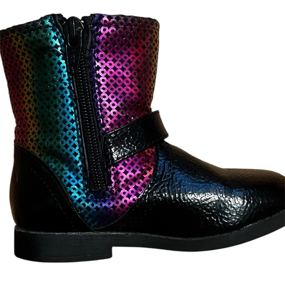 Okie Dokie Colorful Sequin Boots EUC 7